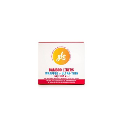 glo Here We Flo Bamboo Liners for Sensitive Bladder for Leak Protection and Comfort - 16ct