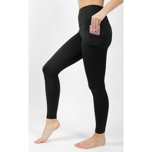 90 Degree By Reflex - Women's Polarflex Fleece Lined High Waist Side Pocket  Legging - Black - Medium - Black, Medium