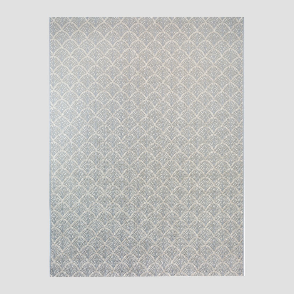 7' x 10' Fan Outdoor Rug Light Blue - Threshold™