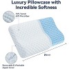 PDTEND Soft Ventilated Contour Memory Foam Pillow for Side Sleeping - Tencel Cover - 4 of 4