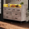8-Drawer Dresser with Charging Station & RGB Lights | Wide Bedroom Dresser Chest with 3 Outlets + 2 USB Ports, App-Controlled LED Lighting for Gaming - 3 of 4