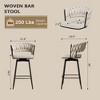 APRILSOUL35.80"360Swivel Bar Chairs set of 2, equipped with soft cushioned backrest counter stool - 4 of 4