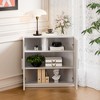 Dovelina Corner Cabinet Multifunctional Storage Sideboard with Interior Adjustable Shelves for Living Room - 3 of 4