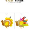 4E's Novelty 12 Pack Turkey Plate Craft for Kids - Fall Thanksgiving Arts and Crafts for Kids Ages 3-12, Fun DIY Thanksgiving Plate Party Decorations - 2 of 4