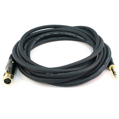 Monoprice XLR Female to 1/4in TRS Male Cable - 15 Feet | 16AWG, Gold Plated - Premier Series