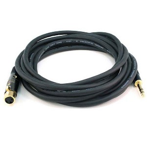 Monoprice XLR Female to 1/4in TRS Male Cable - 15 Feet | 16AWG, Gold Plated - Premier Series - 1 of 4