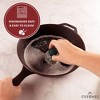 Cuisinel Cast Iron Chainmail Scrubber & Pan Scraper - Stainless Steel/Silicone Cleaner for Skillets & Pots, Ergonomic, Easy to Use, Dishwasher Safe - 2 of 4
