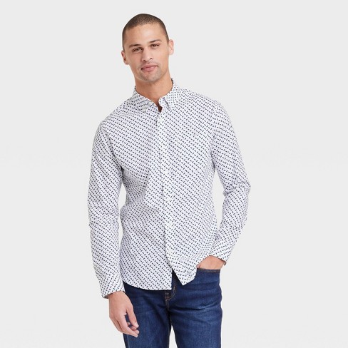 Men's Performance Dress Standard Fit Long Sleeve Button-down Shirt -  Goodfellow & Co™ : Target