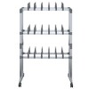 vidaXL Shoe Rack with Wheels Silver 26"x10.6"x39.4" - 3 of 4