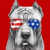Men's Design By Humans American Pitbull With Sunglasses By Tank Top - 2 of 2