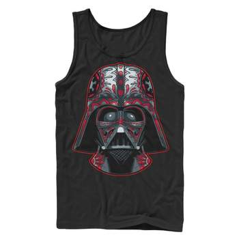 Men's Star Wars Hawaiian Print Darth Vader Helmet T-shirt : Target