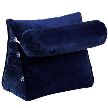 Cheer Collection Back Support Wedge Pillow with Adjustable Neck Pillow