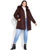 Avenue Women's Plus Size Side Belt Puffer Coat - 4 of 4