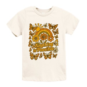 The Juniper Shop Anything Is Possible Daisies Youth Short Sleeve Tee - XL - Cream - 1 of 4