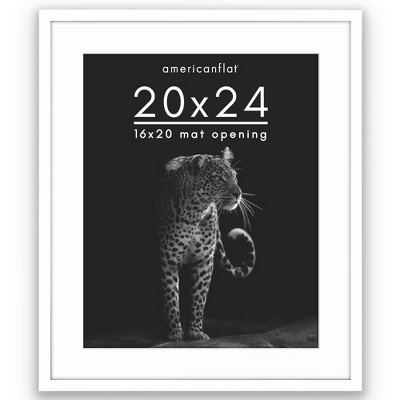 Americanflat Gallery-Style Picture Frame with Mat to Secure Artwork, Prints, and Photos