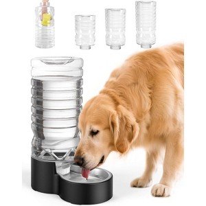 Easy-Clean Automatic Pet Water Dispenser with Wide Mouth & Stainless Steel Bowl, Gravity Refill for Cats, Dogs - 1 of 4