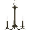 Progress Lighting Inspire Collection 3-Light Chandelier, Antique Bronze, Off-White Linen Shade - 2 of 4