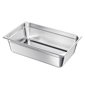 Full Size Stainless Steam Hotel Pan, 6 Inch Deep, Anti-Jam Stainless Steel Catering & Storage Pan - 1 of 4