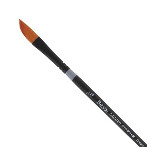 Creative Mark Beste Golden Taklon Dagger Striper #2 Artist Brush, Professional Watercolor Brushes, For Acrylic Painting, Short Handle, Sharp Edges, - 1 of 4