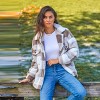 Women's Cozy Plaid Faux Shearling Jacket - Cupshe - 2 of 4