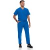 Hey Collection Mens Scrubs Set- V-Neck Scrub Top and Six Pocket Tapered Pant - 3 of 4