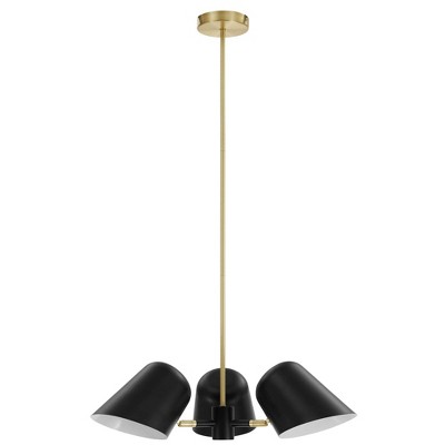 Briana Adjustable 3-Light LED Modern Pendant in Satin Black