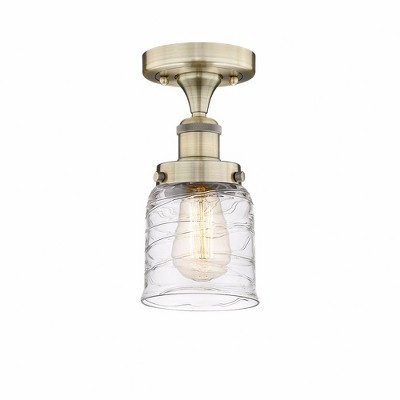 Bell - 1 Light Semi-Flush Mount In Industrial Style-8.25 Inches Tall and 6.5 Inches Wide