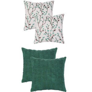 REGALWOVEN 4 Pcs Modern Soft Decorative Throw Pillow Covers 18" x 18" - 1 of 4