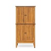 Christopher Knight Home Umberto Indoor/Outdoor Acacia Wood Storage Cabinet with Shelves and Louvered Doors - 4 of 4