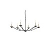 Elegant Lighting Trey 42 inch pendant in black - 3 of 4