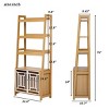 LAOTIES Modern Ladder Bookcase with Dog Crate Cabinet,Pet Friendly Furniture with Storage Shelves And Hidden Kennel - 2 of 4
