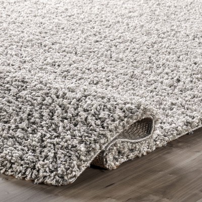 Silver Shag Runner Rug with Non-slip Backing, 2' 6" x 14'