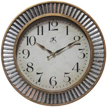 16" Ruche Wall Clock Gold/Silver - Infinity Instruments
