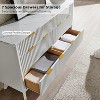 Fluted 7 Drawer Dresser, 54" Modern Dresser with Faux Marble Topped & Curved Design, Wooden Storage Organizerfor Bedroom, Living Room - 2 of 4