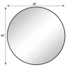 Black Circular Bathroom Mirror, Round Vanity Mirror Dressing Mirror, for Bathroom, Living Room, Bedroom Wall Decor - 3 of 4