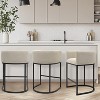 Vatros Upholstered Counter Stool with Metal Frame - 2 of 4