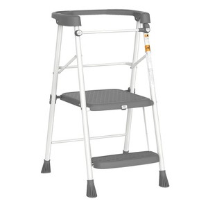 Itopfox Kids 2-Step Step Stool, Toddler Tower for Kitchen Counter Learning, Helper with Anti-Drop Safety Railing, Folding Stepper - 1 of 4