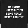 Men's - Instant Message - Tummy Hurts Brave Graphic Fleece Sweatshirt - 2 of 4
