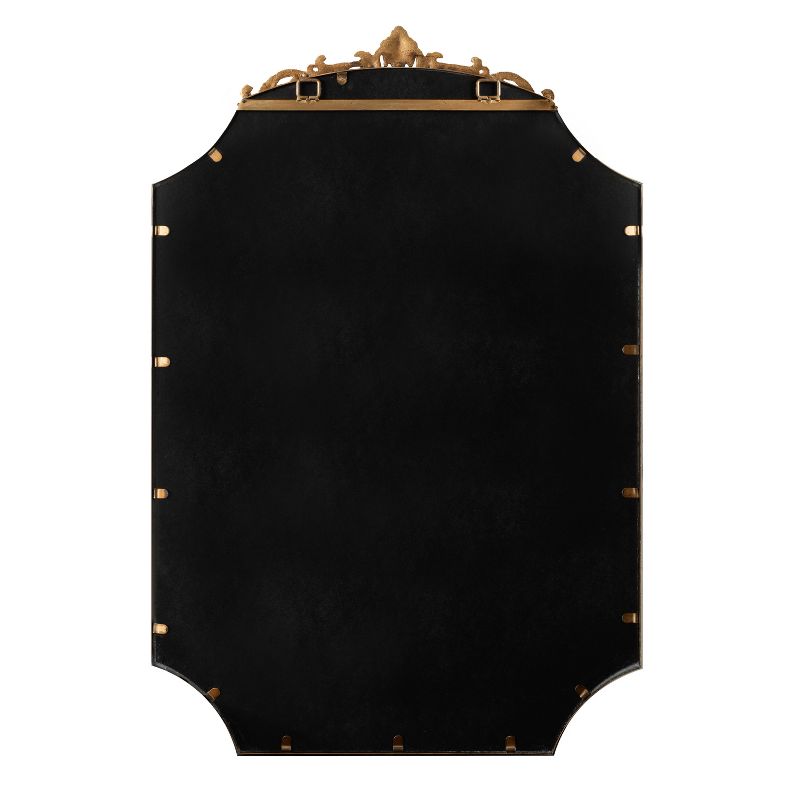 Kate &#38; Laurel All Things Decor 24&#34;x36&#34; Arendahl Traditional Scallop Mirror Gold, 3 of 8