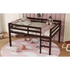 Sapphtopaz Wooden Low Loft Bed with Guardrails & ladder,Space-Saving Loft Bed Frame with Under Bed Storage for Kids Bed for Nursery - 4 of 4