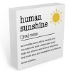 Sunshine Gifts Inspirational Office Supplies Human Sunshine Gift Decor White Wooden Box Sign - 2 of 4