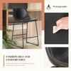 JIONJOY 26 in. Metal Frame Counter Stool with Faux Leather Seat Set of 2 - 3 of 4