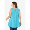 Woman Within Women's Plus Size Sleeveless Fit-And-Flare Tunic Top - 3 of 4