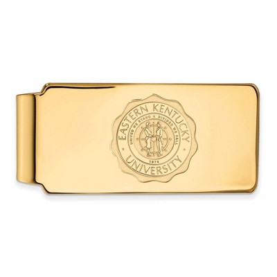 Black Bow Jewelry 14k Yellow Gold Plated Sterling Silver Eastern Kentucky Colonels NCAA Money Clip