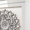 Glass Floral Wall Decor with Embossed Details Set of 3 White - Olivia & May - image 3 of 4
