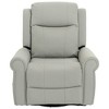 270° Swivel Recliner Nursery Glider Rocker Leisure Massage Sofa Lounge Chair Accent Chair with Heating & Side Pocket, PU Upholstered - ModernLuxe - 4 of 4