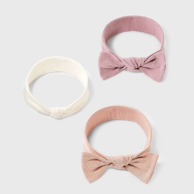 Baby 3pk Headwrap - Cloud Island' Pink - image 2