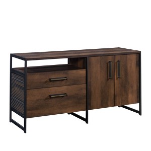 Sauder Briarbrook Credenza: Entertainment Cabinet, Adjustable Shelves, 60" TV Capacity, Barrel Oak - 1 of 4