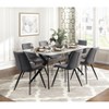 NicBex 5PCS/7PCS Dining Table Set,Rectangular Dining Table with Sintered Stone Tabletop and 4/6 Upholstered Chairs for Kitchen,Gray - 2 of 4