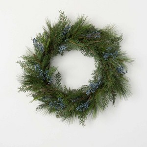 Artificial Juniper Wreath Green 22"H - 1 of 4